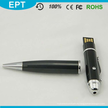 Color negro de la pluma de la forma del lápiz del laser del punto Pendrive (EP100)
